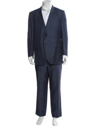 Pre-owned Zegna Wool Two-piece Suit In Blue