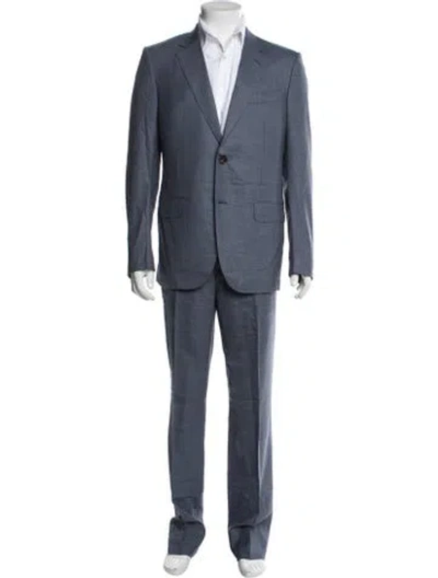 Pre-owned Zegna Wool Two-piece Suit In Blue