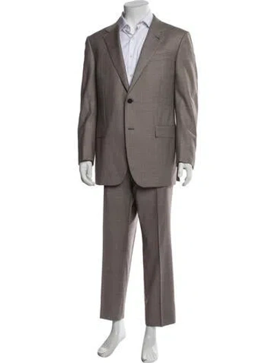 Pre-owned Zegna Wool Two-piece Suit In Gray