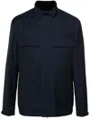 Zegna Wool Zipped Jacket In Blue