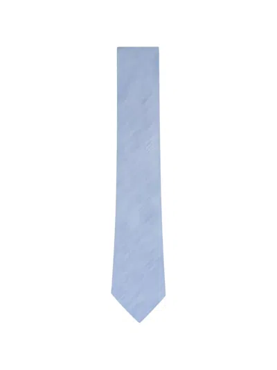 Zegna Woven Pointed-tip Tie In Blue