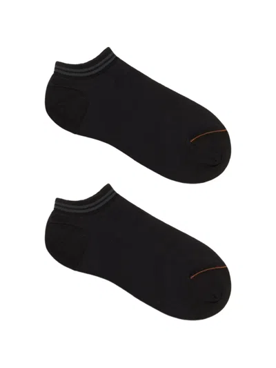 Zegna Woven Socks In Black