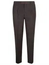Zegna Concealed Trousers In Dark Brown