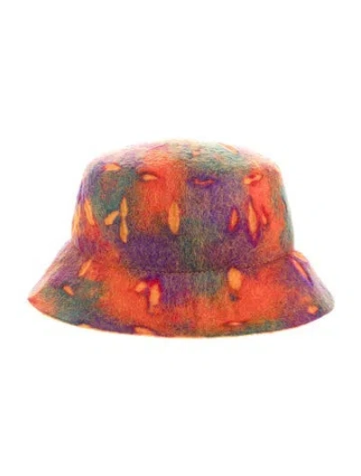 Pre-owned Zegna X The Elder Statesman Wool Bucket Hat In Orange