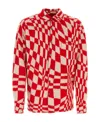 Zegna X The Elder Statesman Cashmere And Silk Brushed Shirt In Red