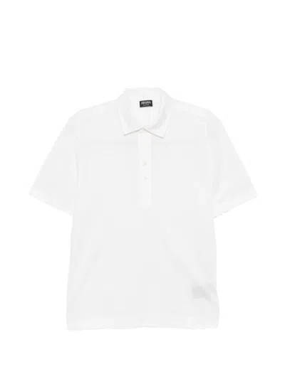 Zegna "z Lux Leisurewear" Polo Shirt In White