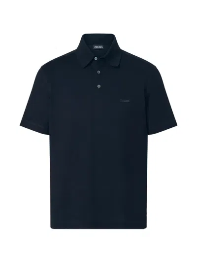 Zegna "z Lux Leisurewear" T-shirt In Blue
