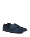 Zegna Z Lux Slip On Loafers In Dark Blue