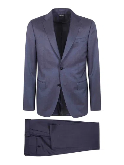 Zegna Z Luxury Tailoring Suit In Blue