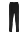Zegna Black Stretch Polyester Blend Joggers In Black
