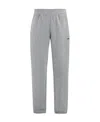 Zegna Logo-embossed Cotton Track Pants In Gray