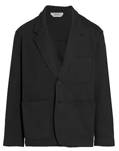 Pre-owned Zegna Z  Mens Cotton Milano Stitch Blazer Large Black - $795 In Blue