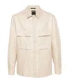 Zegna Oasi Linen Overshirt In Neutral
