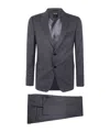 Zegna Z  Single-breasted Pressed Crease Tailored Suit In Black