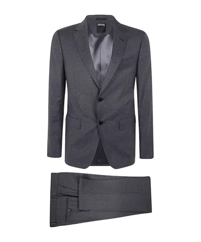 ZEGNA Z ZEGNA SINGLE-BREASTED PRESSED CREASE TAILORED SUIT