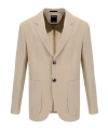 Zegna Light Beige And Beige Crossover Wool Blend Shirt Jacket In Neutral