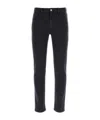 Zegna Jean Roccia En Lin Et Coton Extensible Taupe Foncé In Black