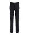 Zegna Wool Trousers With Belt Loops And Button Detail In Blue