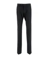 Zegna Black Wool Pants In Black