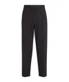Zegna Men's Cotton And Wool Pants In Black