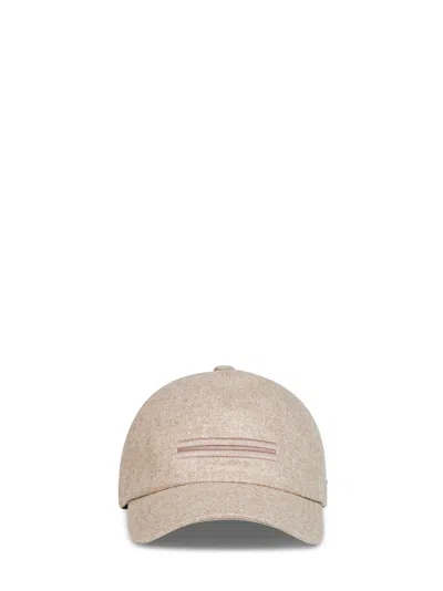 Zegna Z4i09ha4b8dbe1 Cashmere Baseball Cap In Beige