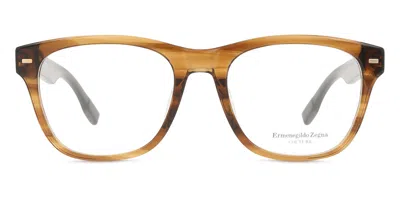 Zegna Zc5001-f Asian Fit Men's Glasses, Brown, Size 55
