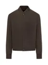 Zegna Oasi Cashmere Elements Bomber Jacket In Brown