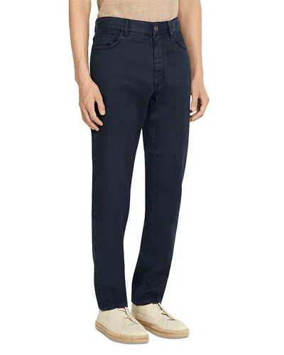 Zegna Zenga Stretch Cotton And Linen Roccia Jeans In Black