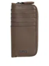 Zegna Secondskin Leather Wallet In Brown