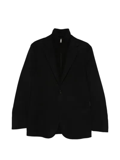 Zegna Zip Cotton Jacket In Black