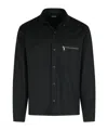 Zegna Padded Techmerino Shirt Jacket In Black