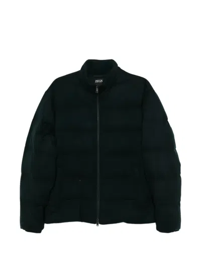 Zegna Zip-fastening Long-sleeve Jacket In Black