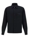 Zegna Padded Techmerino Shirt Jacket In Black