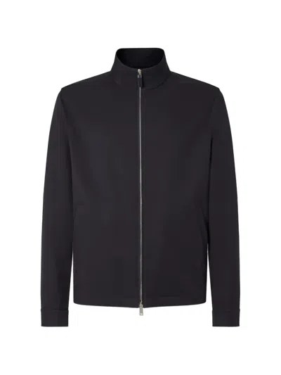 Zegna Zip-up Jacket In Black