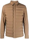 Zegna Zip-up Padded Shirt Jacket In Braun