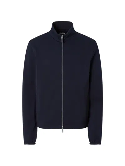 Zegna Motorin Water Repellent Microfiber Jacket In Multi