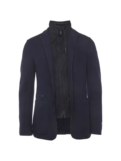 Pre-owned Zegna Zip-up Jacket In Blue