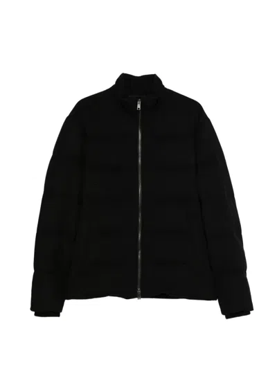 Zegna Zip-up Quilted Jacket In Black