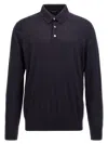 ZEGNA ZEGNA SILK CASHMERE POLO SHIRT