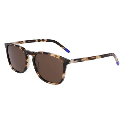 Zeiss Acetate Men's Sunglasses In Brown
