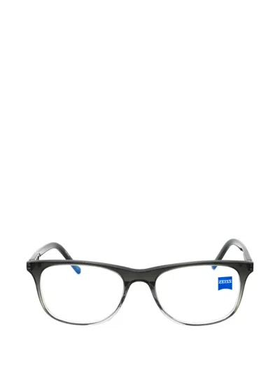 Zeiss Gradient-effect Rectangle-frame Glasses In Gray