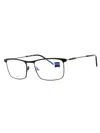 Zeiss Men's Rectangular Titanium Eyeglasses In Metallic