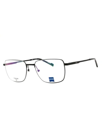 Zeiss Men's Rectangular Titanium Eyeglasses - Model Zs24155 In Black