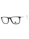 Zeiss Modern Rectangular Eyeglasses For Men In Black
