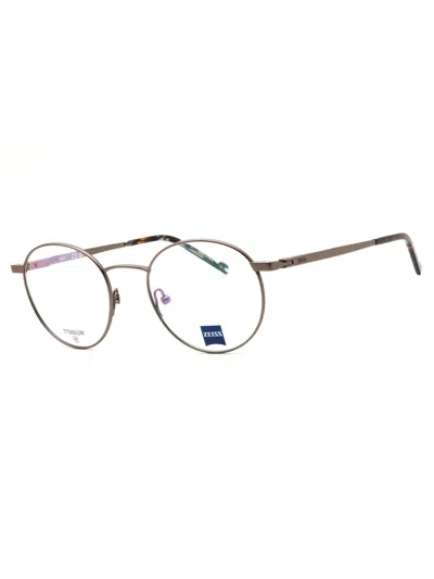 Zeiss Modern Round Metal Eyeglasses For Men In Black