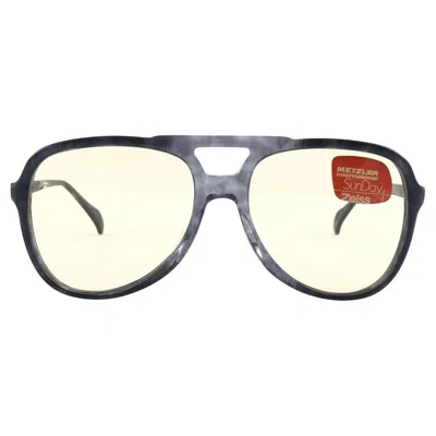 Pre-owned Zeiss New Vintage Metzler 2880 Translucent Marbled Sunglasses Made In Germany 1980's In White