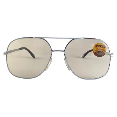 Pre-owned Zeiss New Vintage  6093 Silver Oversized Sunglasses Made In West Germany In Sand
