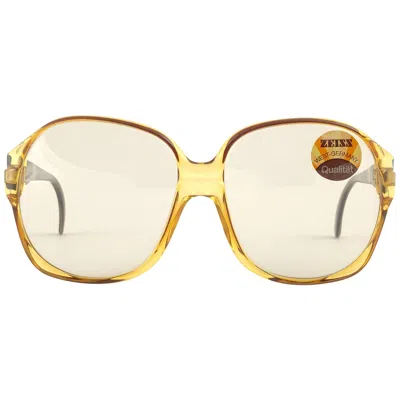 Pre-owned Zeiss New Vintage  8068 Translucent Amber Made W. Germany 1970 Sunglasses In Brown