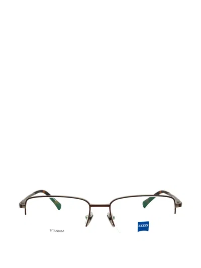 Zeiss Rectangle-frame Titanium Glasses In Black