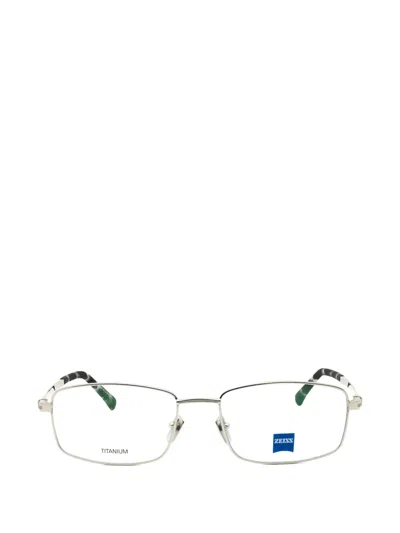 Zeiss Rectangle-frame Titanium Glasses In Metallic